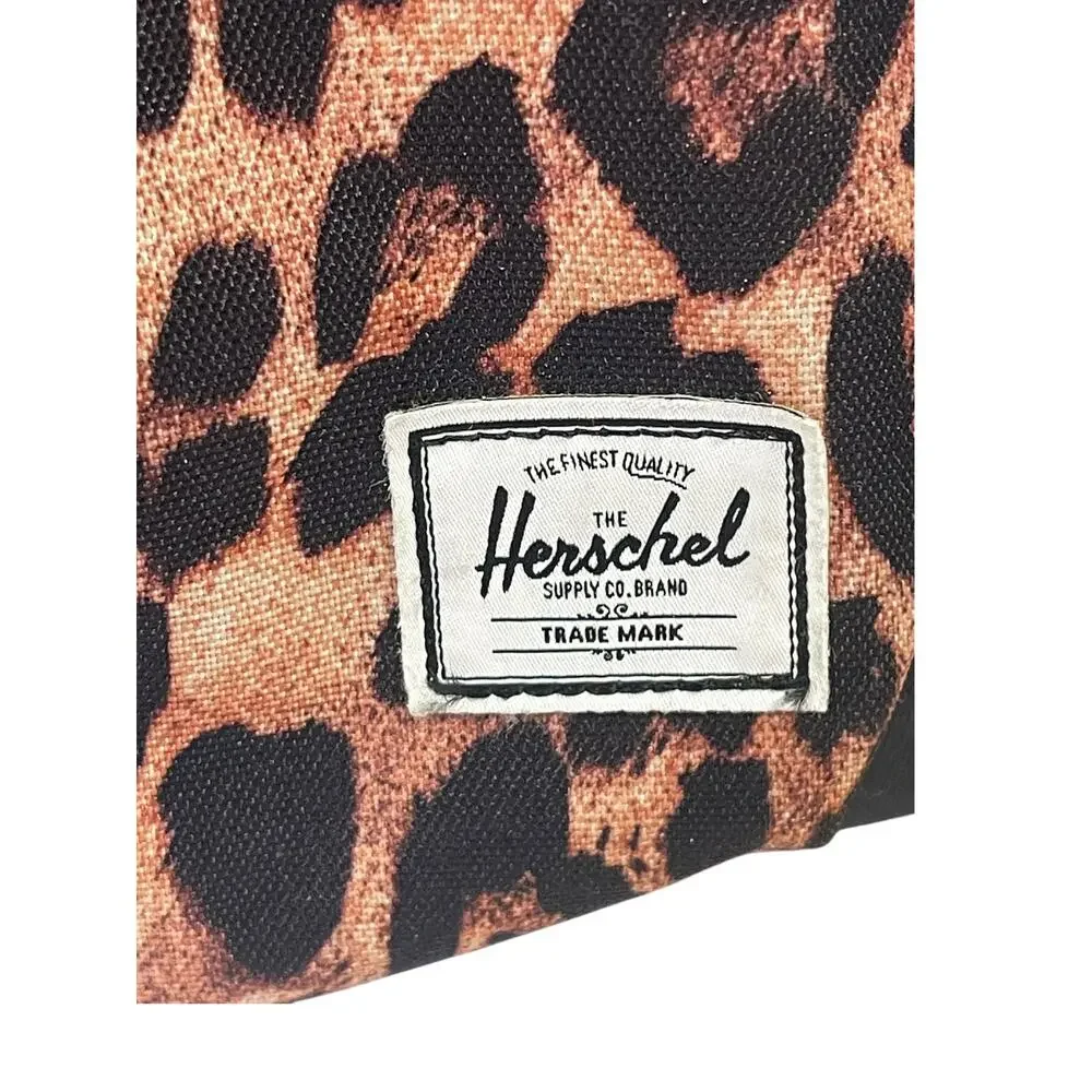 Herschel Supply Co Black Leopard Print Backpack Animal Print 15